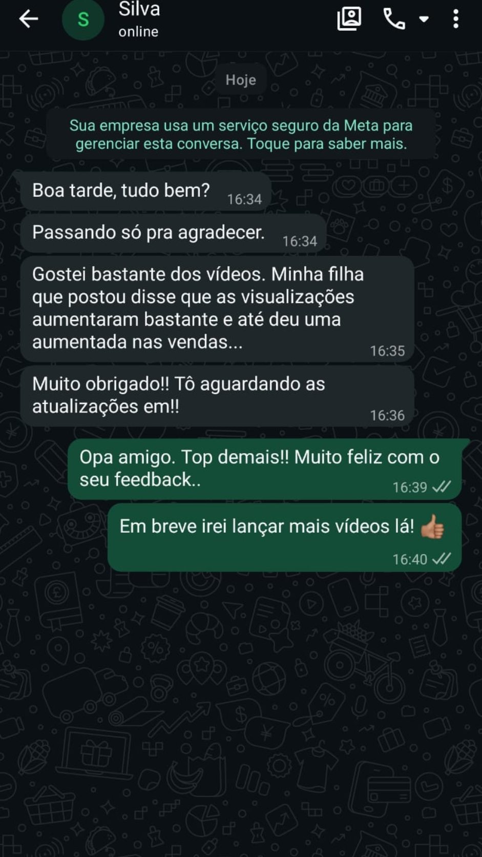 Depoimento do cliente Silva