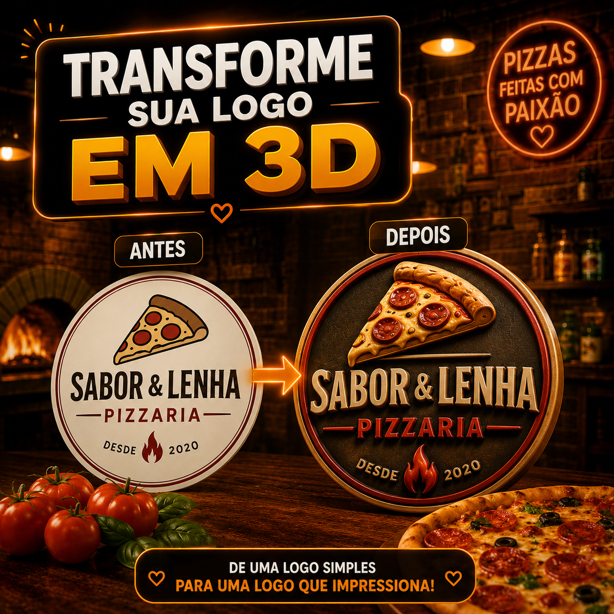 Transforme sua logo em 3D